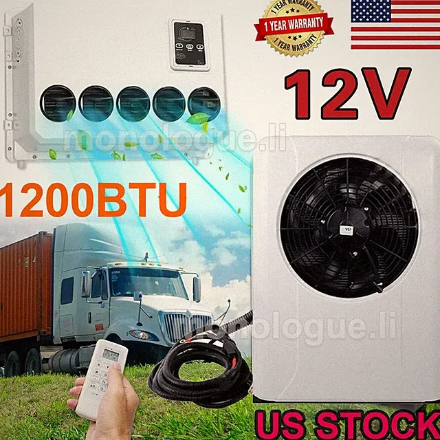 12V DC A/C Kit Vehicle Split Air Conditioner 12000BTU Fits Truck Bus RV Caravan