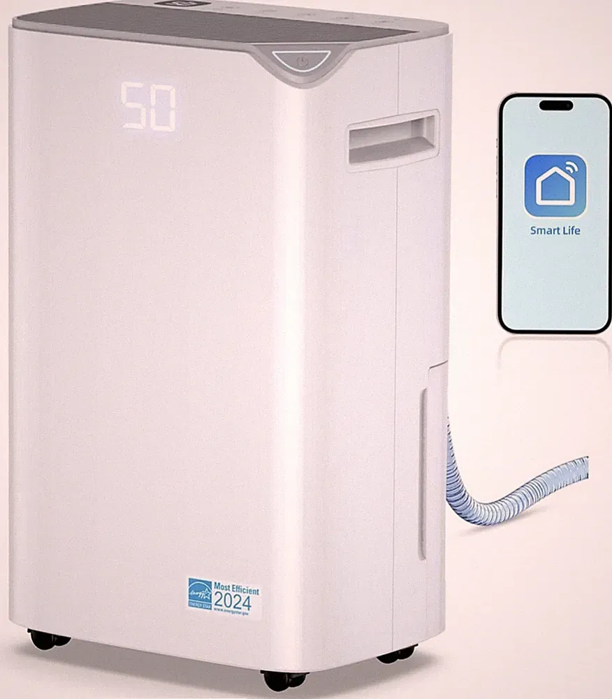 3000 Sq.Ft Wi-Fi Dehumidifiers for Home, 34 Pints Energy Star Certified Smart De