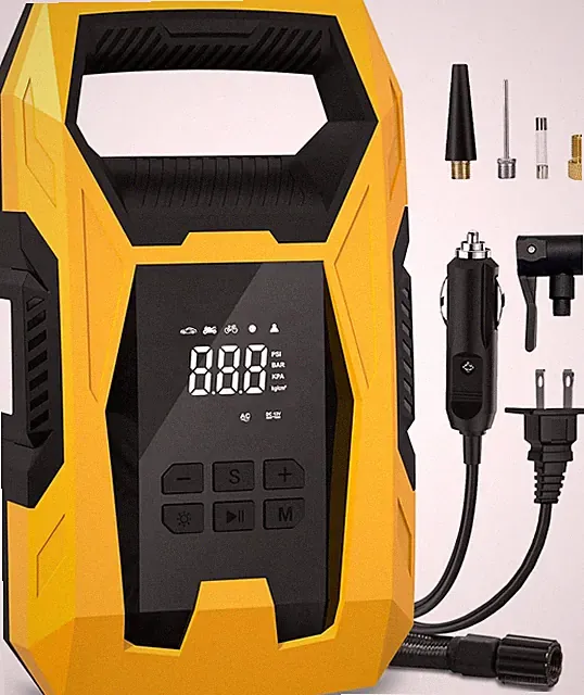 AC/DC Tire Inflator Portable Air Compressor, Dual Power for Home 110V AC