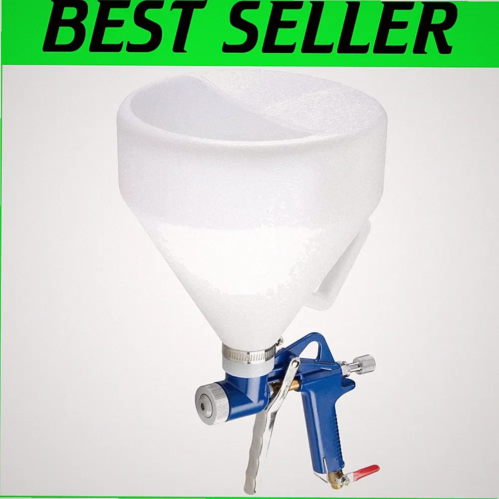 Air Texture Gun with 1.32 Gallon Hopper & 3 Nozzles for Stucco & Popcorn Spray