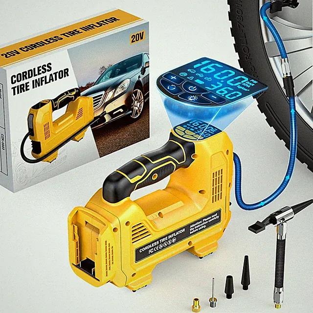 Cordless Tire Inflator Air Compressor Compatible with Dewalt 20V Max Battery, P