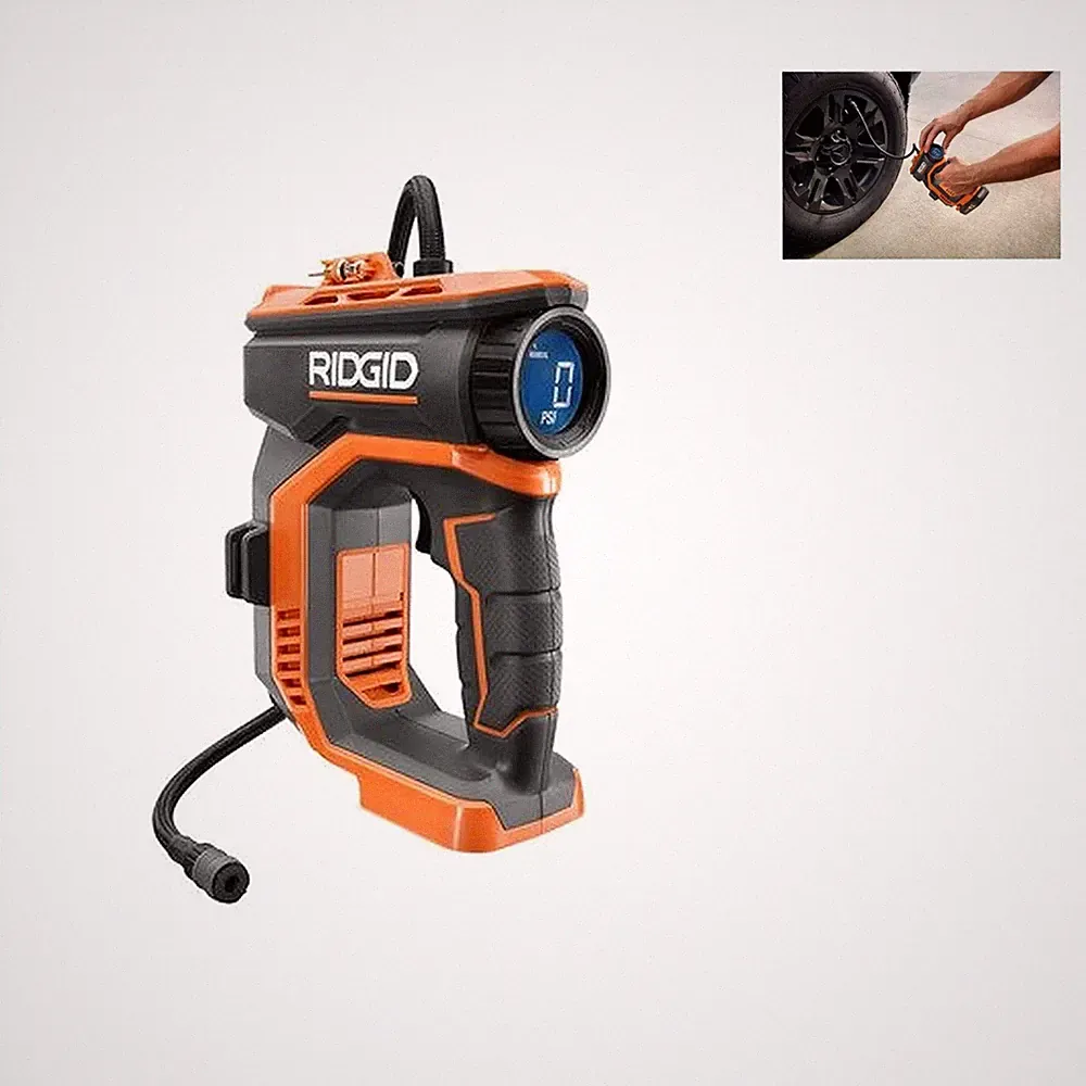 Fast-Filling Battery Powered Inflator - 150 PSI Air Compressor for Home or Road