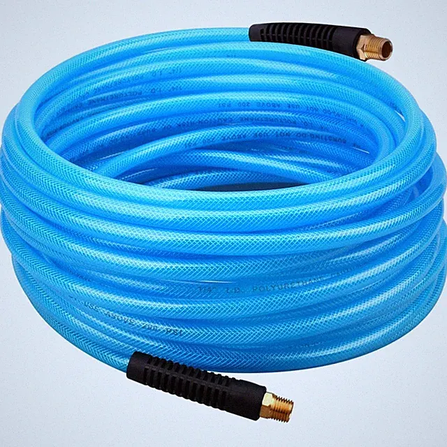 High-Pressure 50ft PU Air Hose – 1/4 Inch, Brass Ends, Ideal for Home & Industry