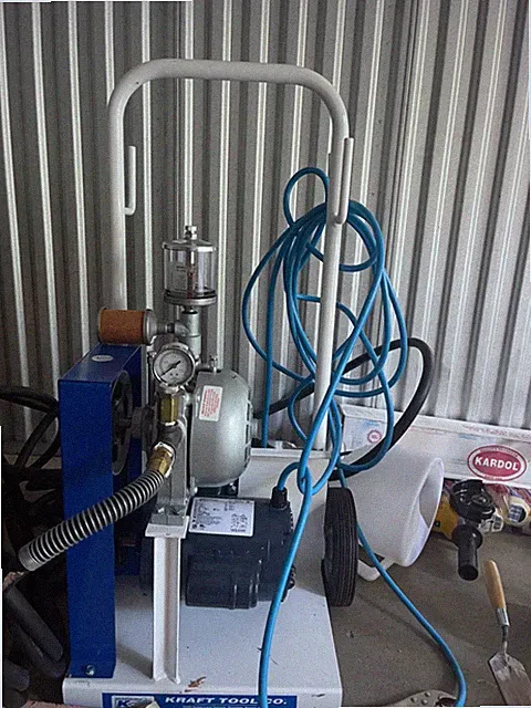 hopper gun compressor for concrete