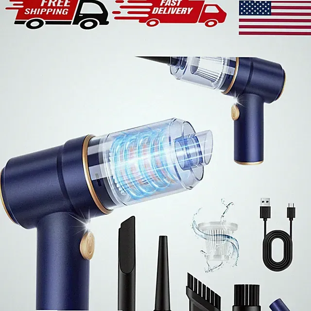 Versatile Cordless Vacuum & Air Duster for Home, Office, and Pets - 120W